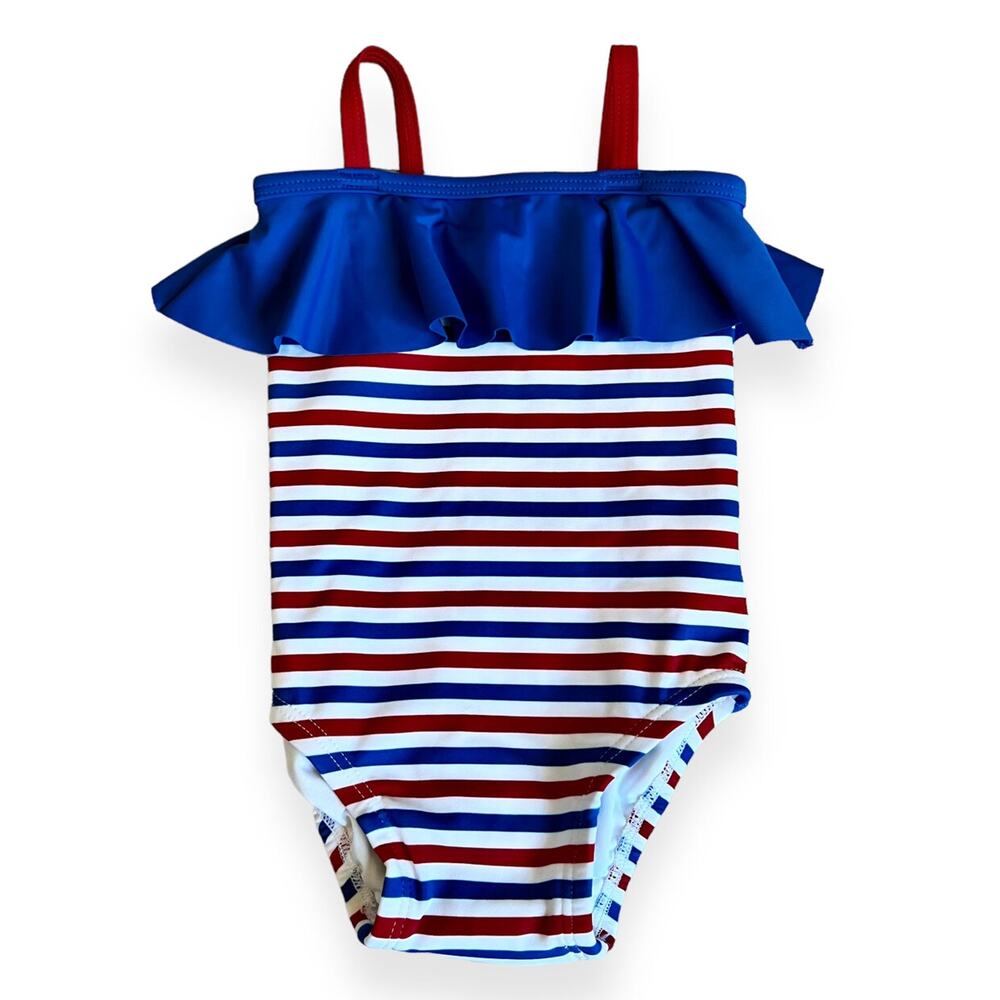 Hanna Andersson Red White & Blue Swimsuit 60cm